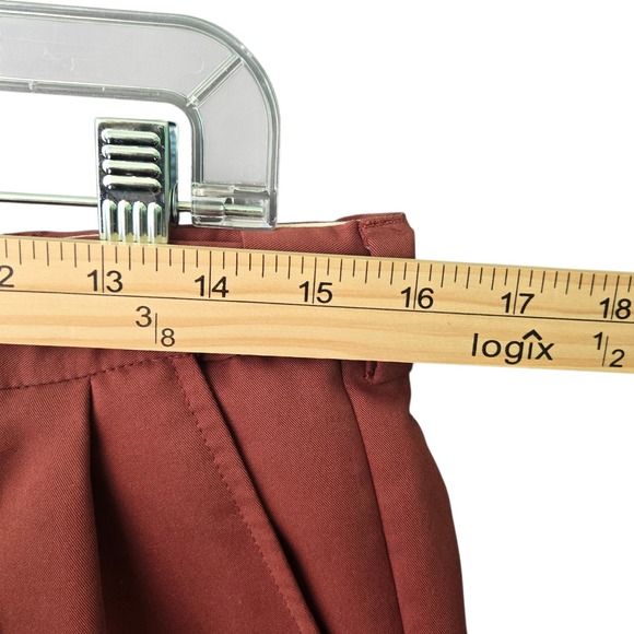 Haggar Generations Pleated Chino Shorts Men SZ 32 Rust Cotton Blend Relaxed Fit - Picture 11 of 11